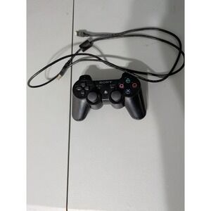 Sony Playstation 3 PS3 Sixaxis Controller Black Genuine CECHZC1U OEM Tested Read